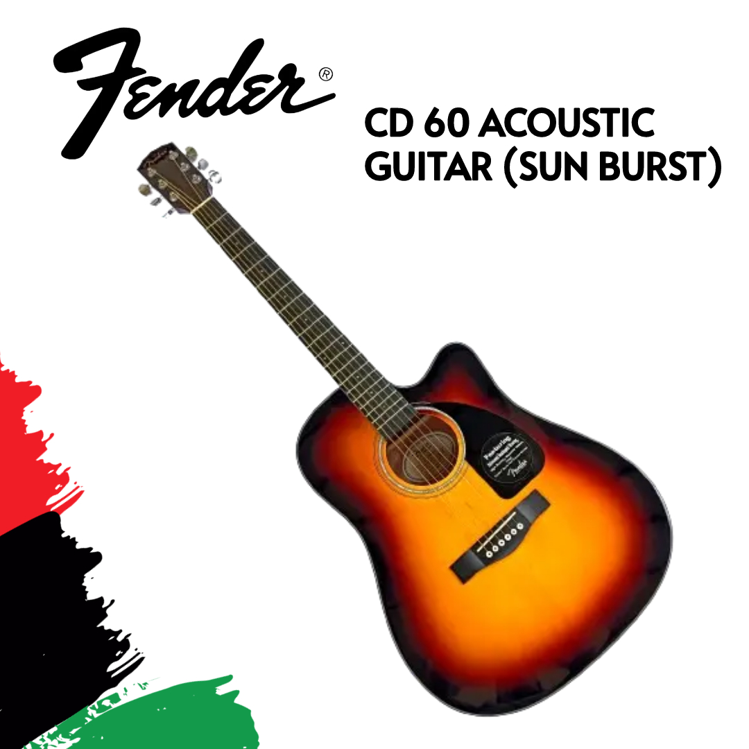 Fender CD60CE Cutaway Dreadnought Acoustic Guitar - Sunburst